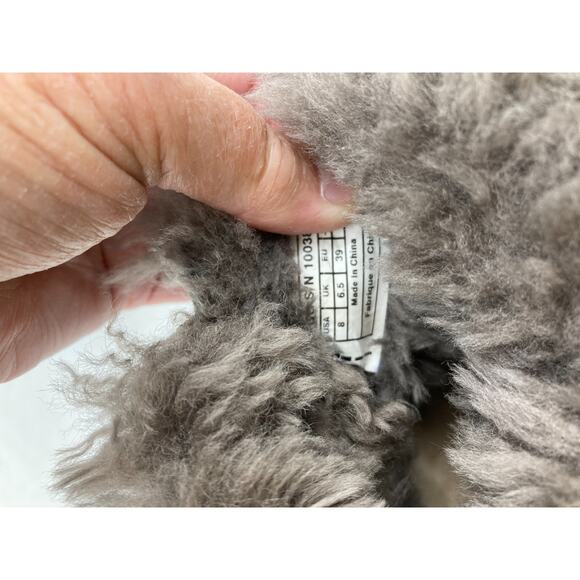 UGG Mini Bailey Button Bling 1003889 Gray Mouton - Women's Boots Size 8 - Picture 8 of 10